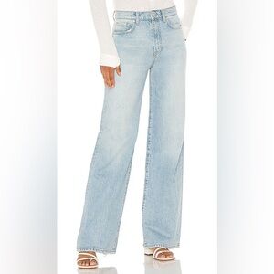 NWT Free People Astoria Wide‎ leg Jean in color seafoam size 27